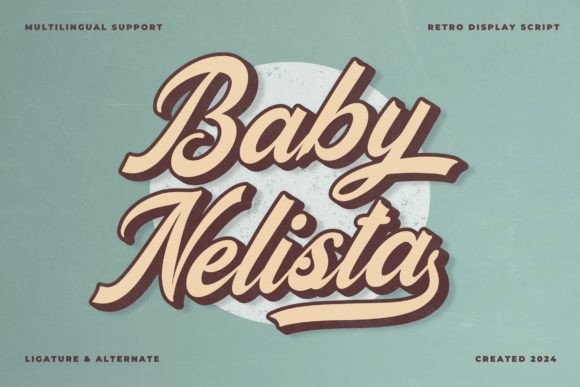 Baby Nelista: A Playful Retro Font for Small Brands