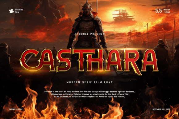 Casthara: The Display Font That Commands Attention in Every Frame