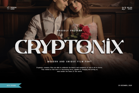 Cryptonix: A Futuristic Display Font for Bold Brand Identities