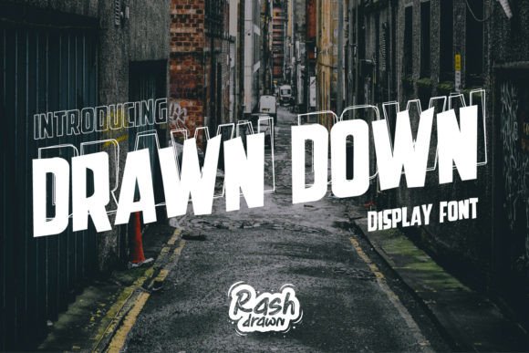 Drawn Down: A Playful Display Font for Editorial Design