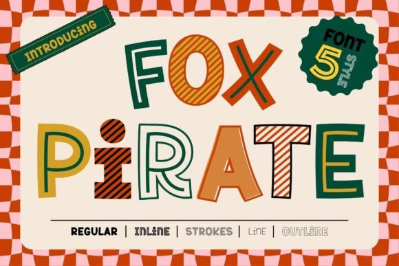Fox Pirate: A Playful Display Font for Handmade Product Labels and Craft Designs