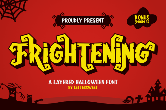 Frightening Font: A Playful Display Typeface for Halloween Crafts and Products