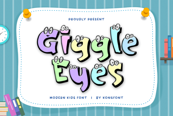Giggle Eyes: A Playful Display Font for Engaging Brand Content